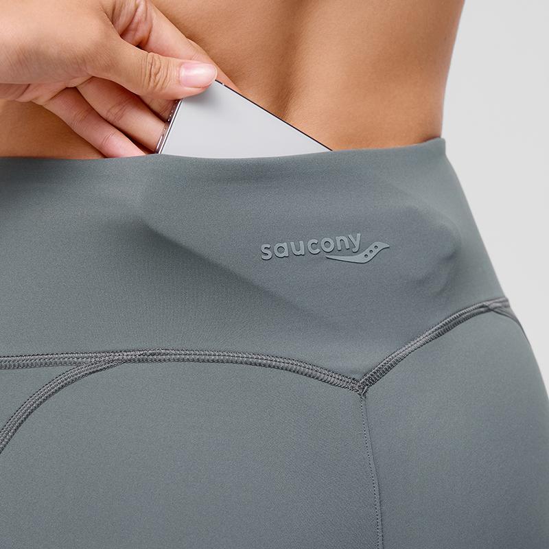 SAUCONY Solid Color Outdoor Casual Slim Fit Sports Long Pants Women Bottoms Cool-Iron-Gray SC1249008DY-GR06