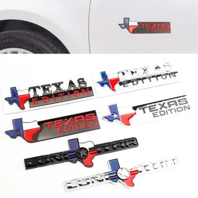 1Pcs 3D ABS Texas Edition Lone Star Car Rear Trunk Emblem Badge For Silverado GMC Sierra Sticker Decal Accessories