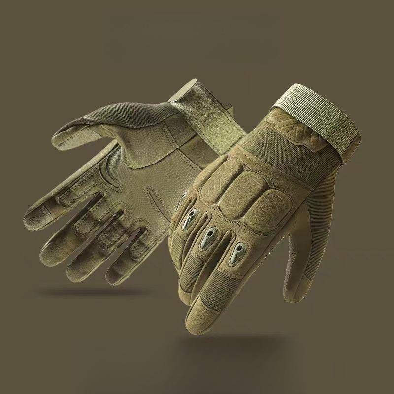 Military Tactical Full-Finger Gloves, Men Anti-Slip Wear-Resistant Climbing Training Fitness Gloves