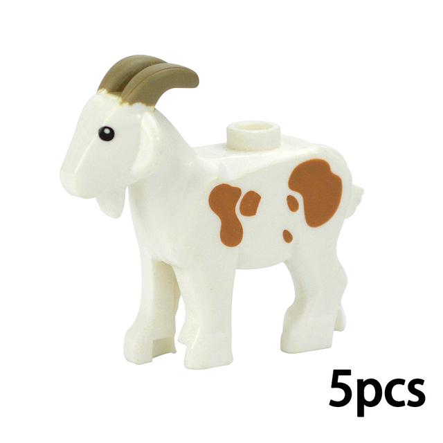 MOC City Animal Building Block Figures Goat Sheep Eagle Owl Panda Parrot Seagull Penguin Zoo Fram Accessories Bricks Toy Gift