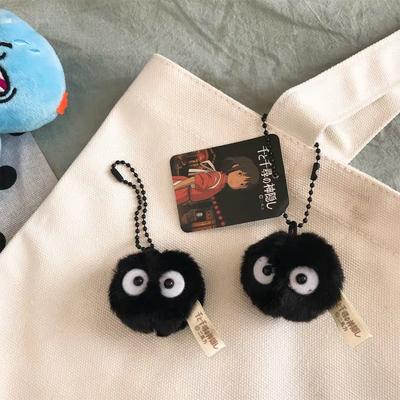 Popüler Totoro Ghibli Ürünleri Ruhların Kaçışı Peluş Oyuncaklar Dust Sprite Anahtarlık