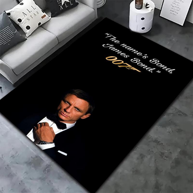 James Bond Carpet Rug for Living Room Bedroom Home Sofa Decoration,Kids play Nonslip Floor Mat