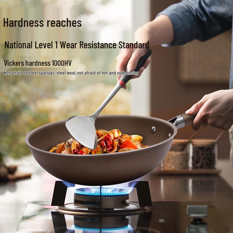 YGY Titanium Non-Stick Flat Bottom Wok