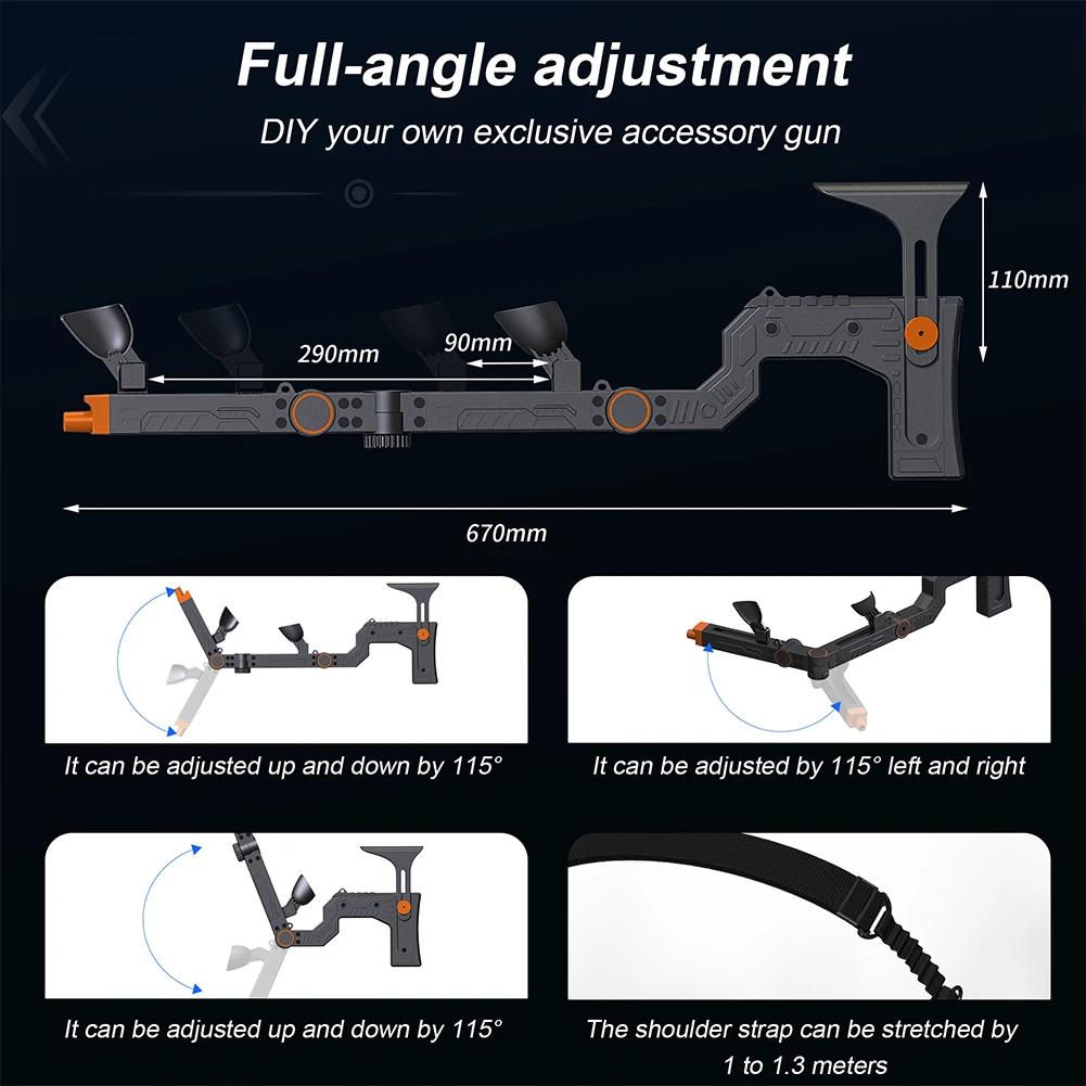 Adjustable VR Gunstock Magnetic Attachment for Meta Quest 3/Quest 3S Controller Grips