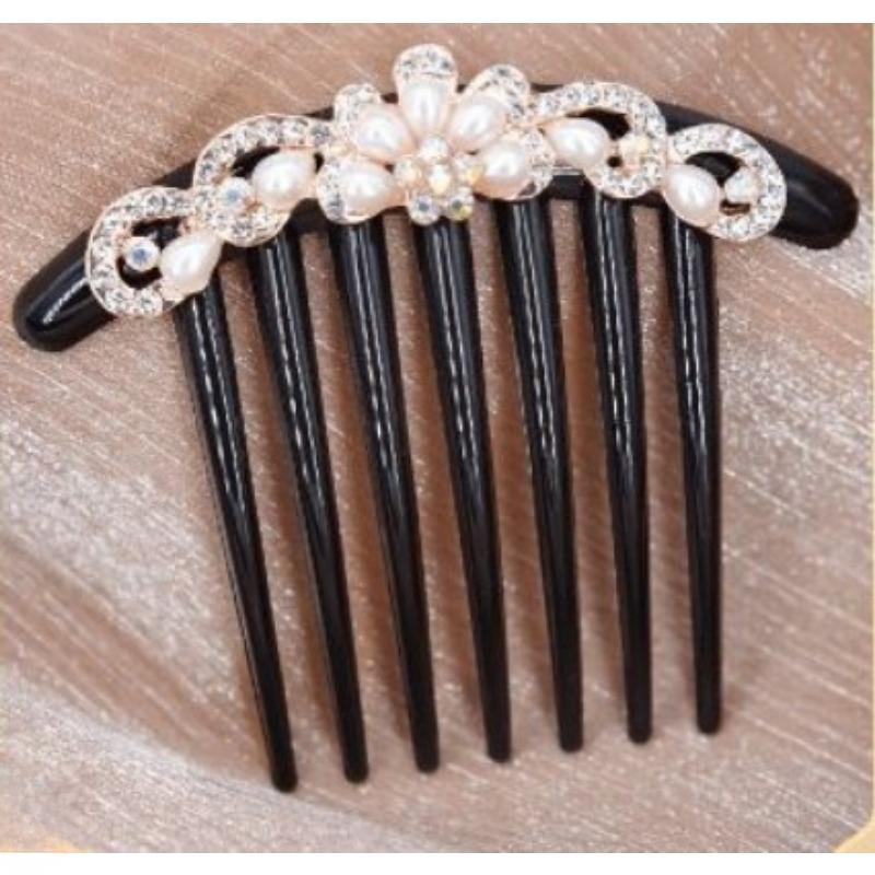 Small Size 7 Teeth Insert Comb Clip Women Hair Styling Hairpins Women Headwear Jewelry Bangs Broken Hair Comb Clip Girls Gifts