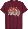 Mechanic Heartbeat Wrench Spanner Retro Sunset Graphic Tee Vintage Auto Repair Short Sleeve T-Shirt