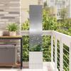 Garden Privacy Screen Canvas Silver 32 x 150 cm Galvanized Steel