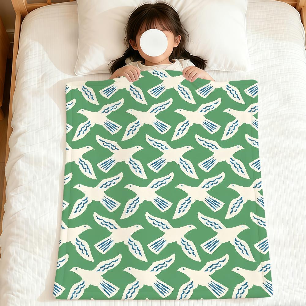 Farbe Mode vielseitig modern Möwen Vogel weich warm Plüschdecke Schlafsaal Sofa Wohnzimmer Haustier Zuhause Bett Geschenk Nickerchen Zuhause Flanell