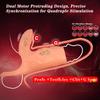 2-in-1 Penis Sleeve Vibrator with Clitoral Stimulator Male Vibrating Cock Ring Penis Ring Vibrator Extender for G-Spot Stimulation Adult Sex Toy