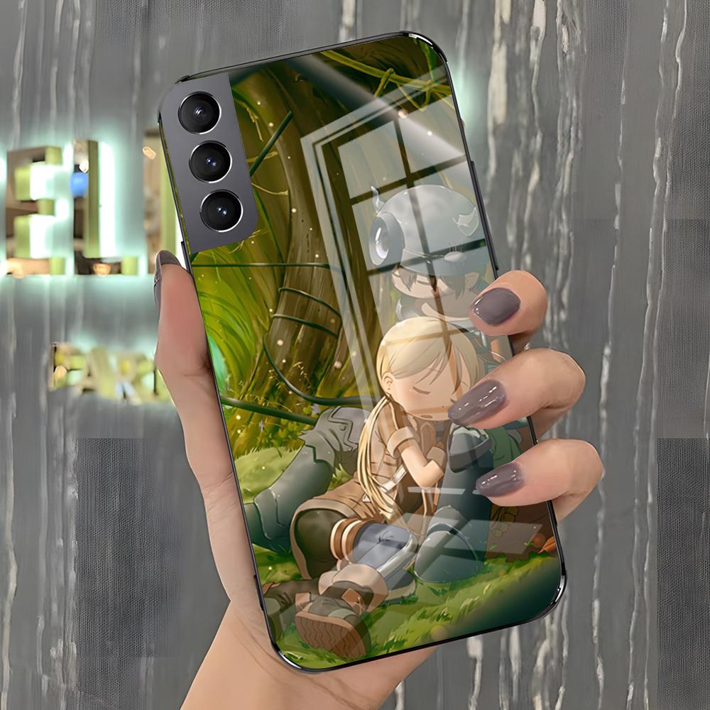 M-Made In Abyss Phone Case For Samsung A25 A13 A33 5G A54 A36 A35 A56 A52 A14 Shockproof Glass Cover