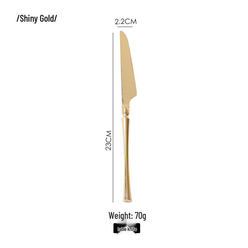

Wutuo Golden Stainless Steel Dinner Knife Set