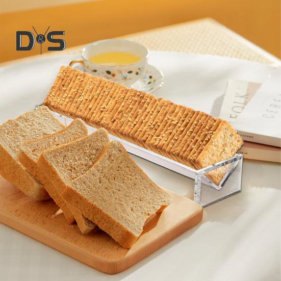 Clear Acrylic Cookie Tray Modern Design BAP-Free Round Rectangular Appetizer Serving Tray for Bread Fruits