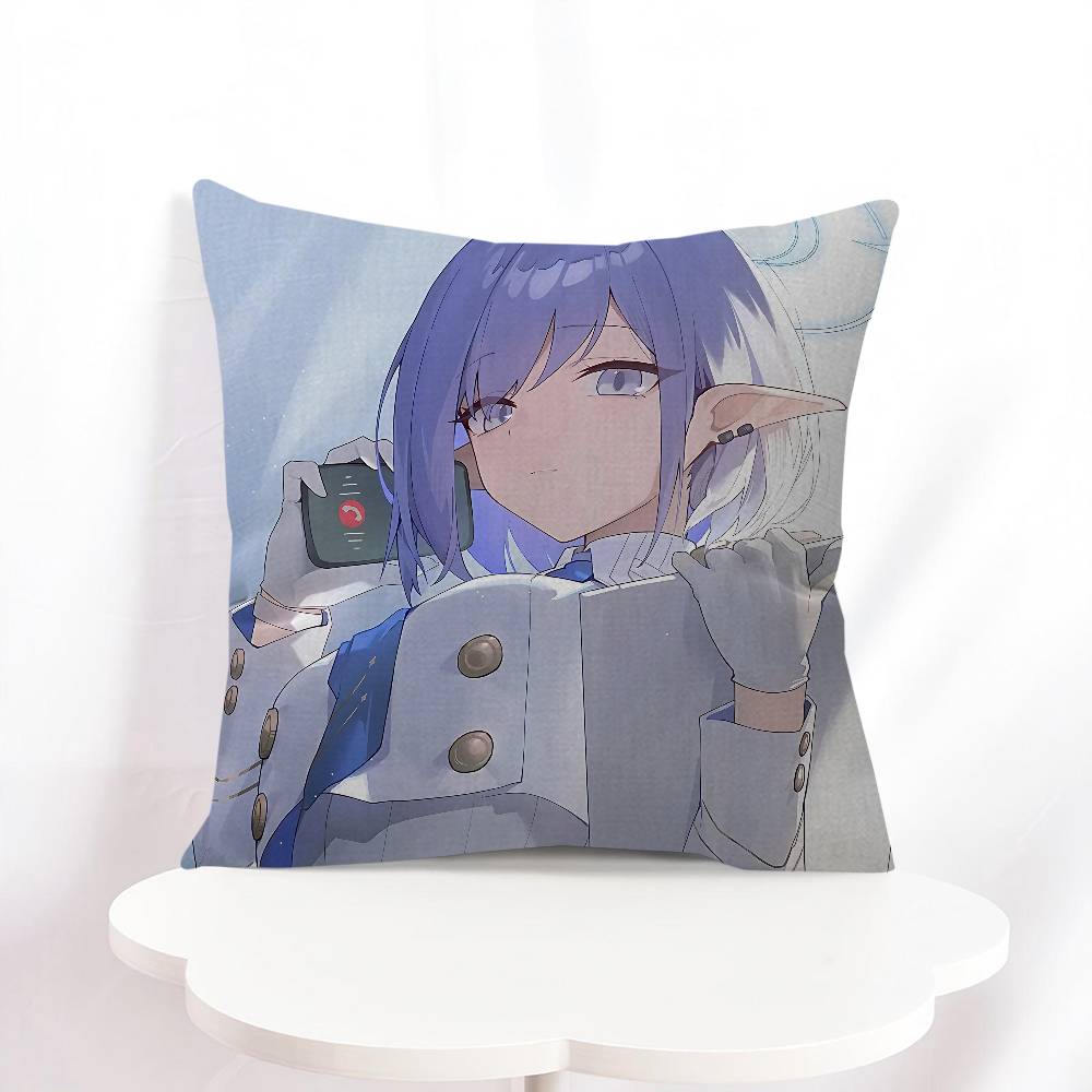 Part Three Blue Archive Anime Pillowcase Bedroom Sofa Decorative Cushion Cover With Zipper Soft Cushion Cover