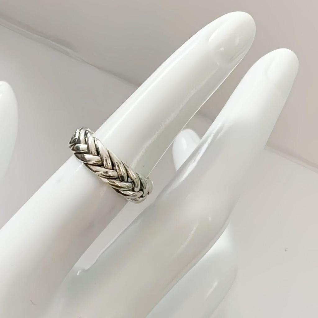 Korean Retro Flower Twist Unisex Open Ring