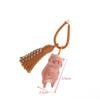 Handcrafted Cypress Cute Blessing Catching Cat Pendant Animal Art For Bags Car Keys Charm Accessories Decoration