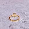 Natural Moonstone Minimalist Ring , Mothers Day Gift for Her , Dainty Stackable or Wear Alone Ring , Blue Sheen Stone Ring , 14K Gold Ring