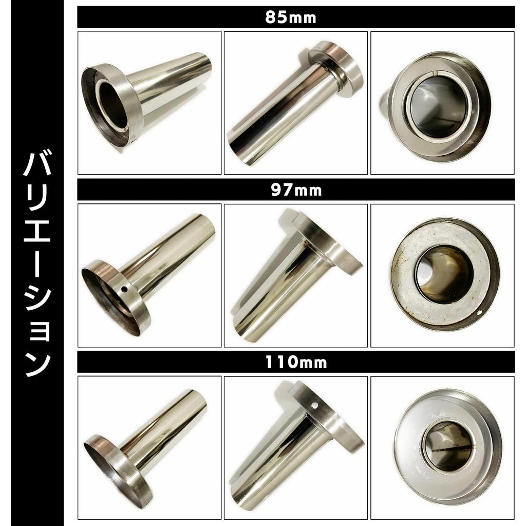 Universal Stainless Steel Inner Silencer Exhaust System for and Scooters S-NET Slip-on Motorcycles, Scooters, (85)
