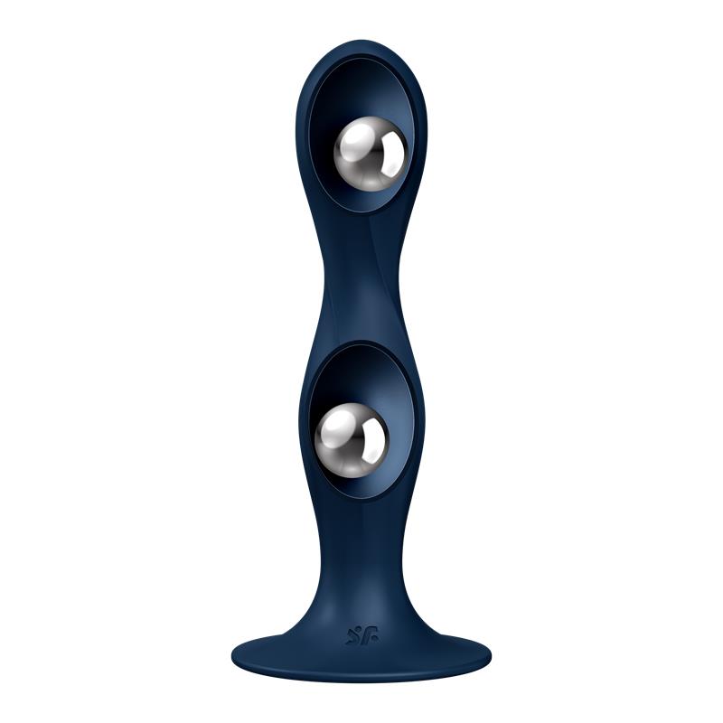 Double Ball-R Blue Dildo with Internal Ball