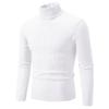 Men's High Neck Sweater Solid Color Pullover Knitted Warm Casual Turtleneck Sweatwear Woolen Mens Winter Outdoor