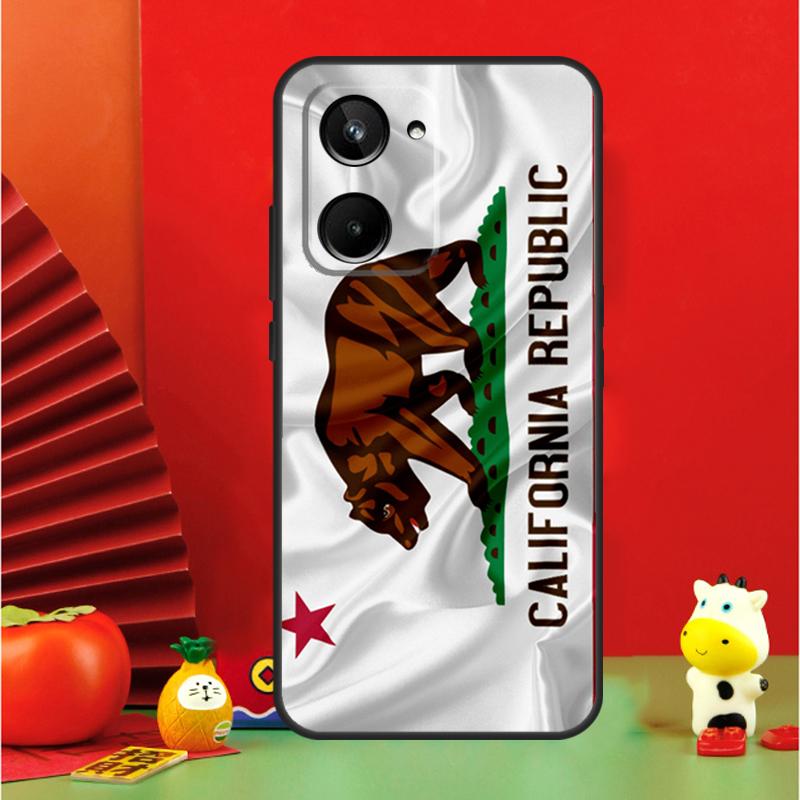 

California Flag For Realme 12 10 9 11 Pro Plus GT5 GT Neo 6 C53 C51 C35 C33 C30 C25s C21Y C31 C67 C55 Case Realme C21
