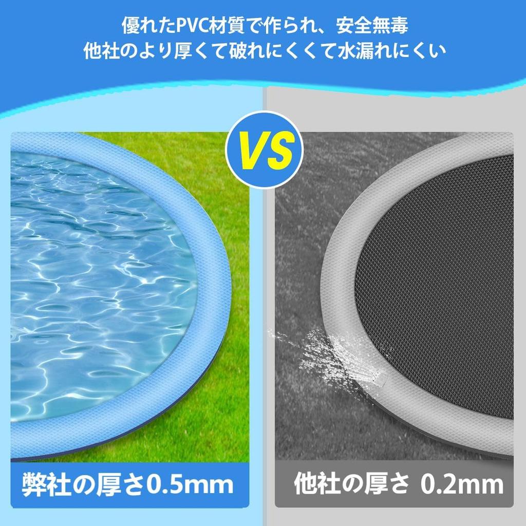 Plně fontánový bazén pro nohy Vhodný pro děti a velké Ideální pro hru Protiskluzová podložka, tloušťka 0,55 mm, odolný proti úniku, ochrana, vhodný pro léto,