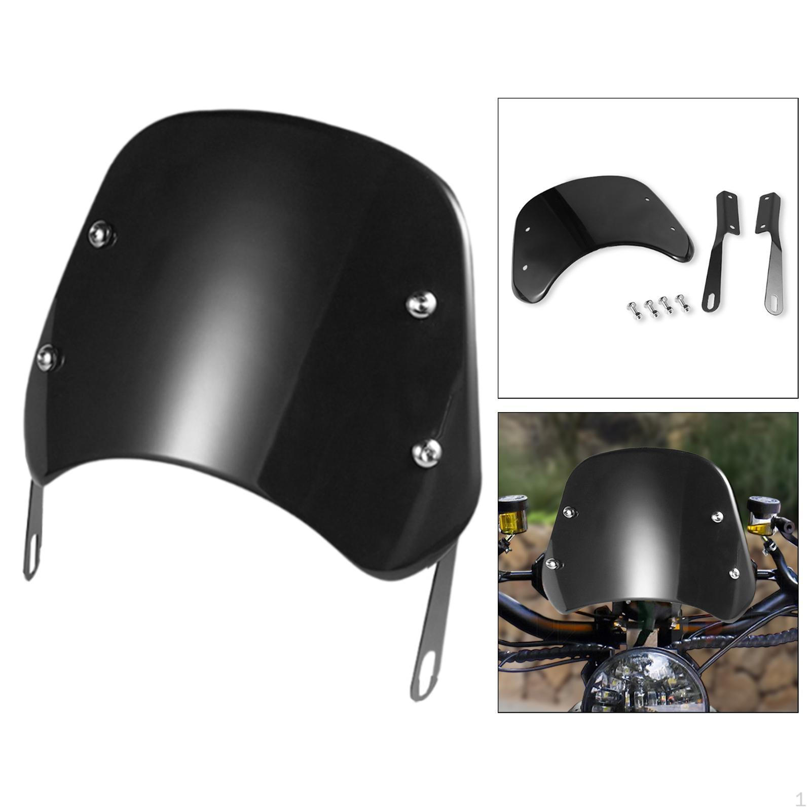 

Motorcycle Windshield Protection for Motorbike Accessories Easy to Install Sturdy Wind Deflector чорний