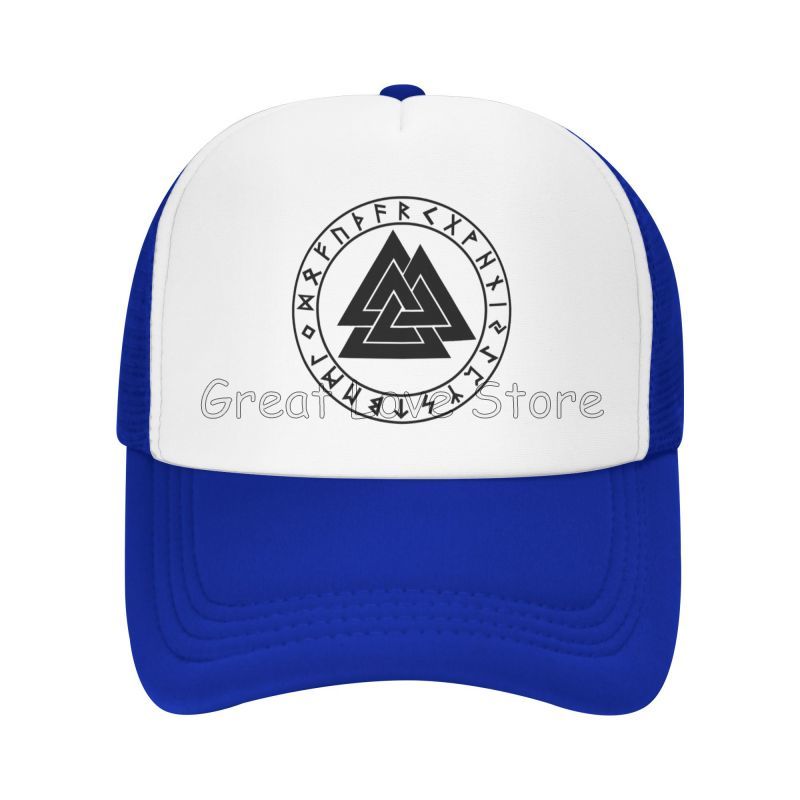 Vikings Mythology Pagan Rune Baseball Cap Summer Outdoor Breathable Mesh Cap Unisex Sun Protection Hats Adjustable Snapback Hat