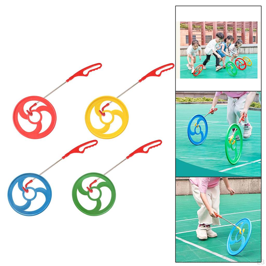 Hoop Rolling Game 12inch Kids Toy Sports Early Education for Running Exercise