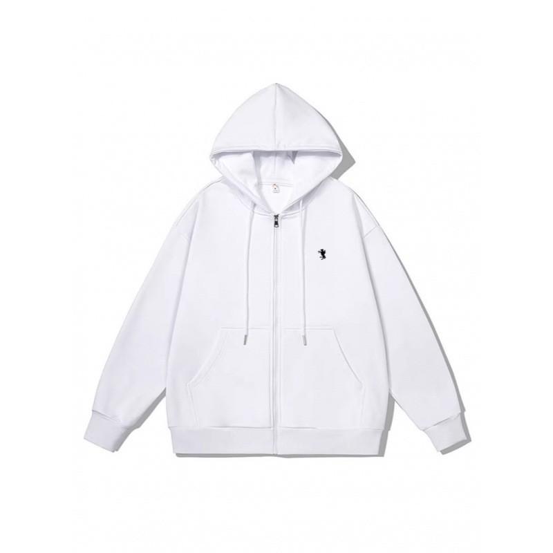 Unisex lielizmēra ar rāvējslēdzēju pelēkā krāsā