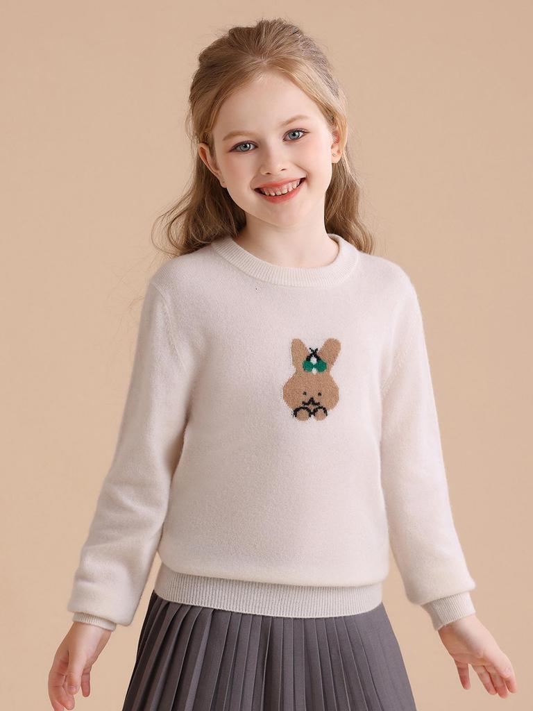 Kaschmirpullover für Mädchen - Herbst/Winter-Stil, Kinder Wollstrickpullover