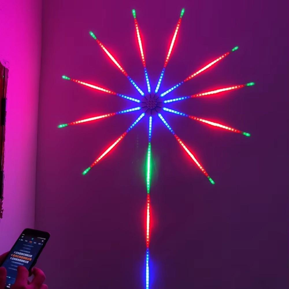 RGB Color RGBIC Firework Light Music Sound Sync Dream Meteor Lamp  Holiday Party