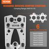 Battery Cable Lug Crimping Tool, 10-1/0AWG with Cable Cutter and 95PCS Copper Ring Terminals, 6 Wire Sizes Crimping Die and 100pcs Heat Shrink Tubes,