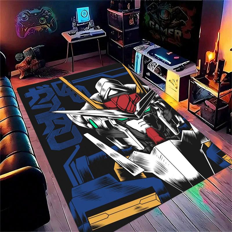G-Gundam-m Cartoon Robot Gift Carpet Rug for Bedroom Living Room Home Sofa Decoration Kids Game Play Decor Floor Mat
