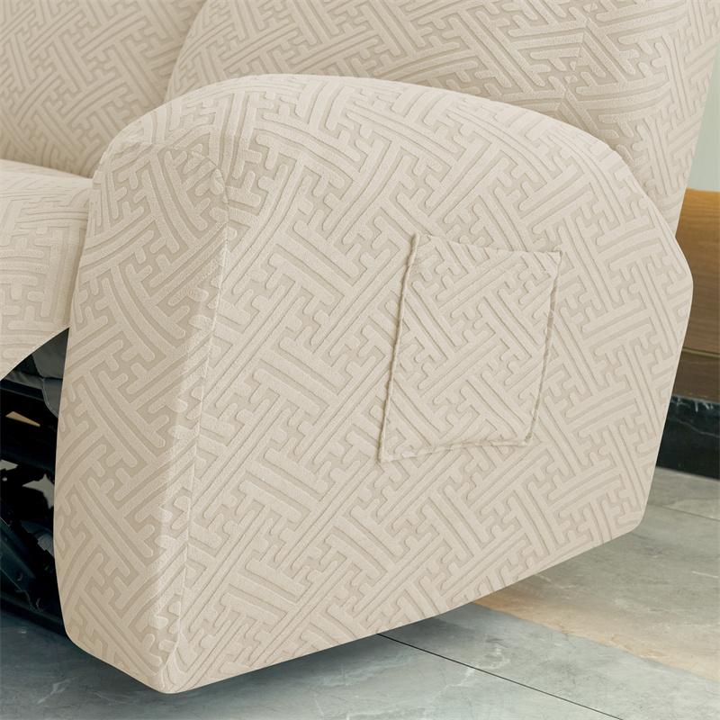 3Seater Jacquard Recliner Sofa Cover Dust-proof Stretch Reclining Couch Slipcover Relax Armchair Slipcover for Living Room Home