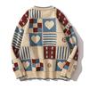 Women's Autumn/Winter Round Neck Heart-shaped Couple Loose Knitted Sweater