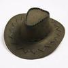 Western Cowboy Style Sun Hats Cowgirls Artificial Suede Wide Brim Leisure Woman Accessories Hats Head Decoration Handsome Hats