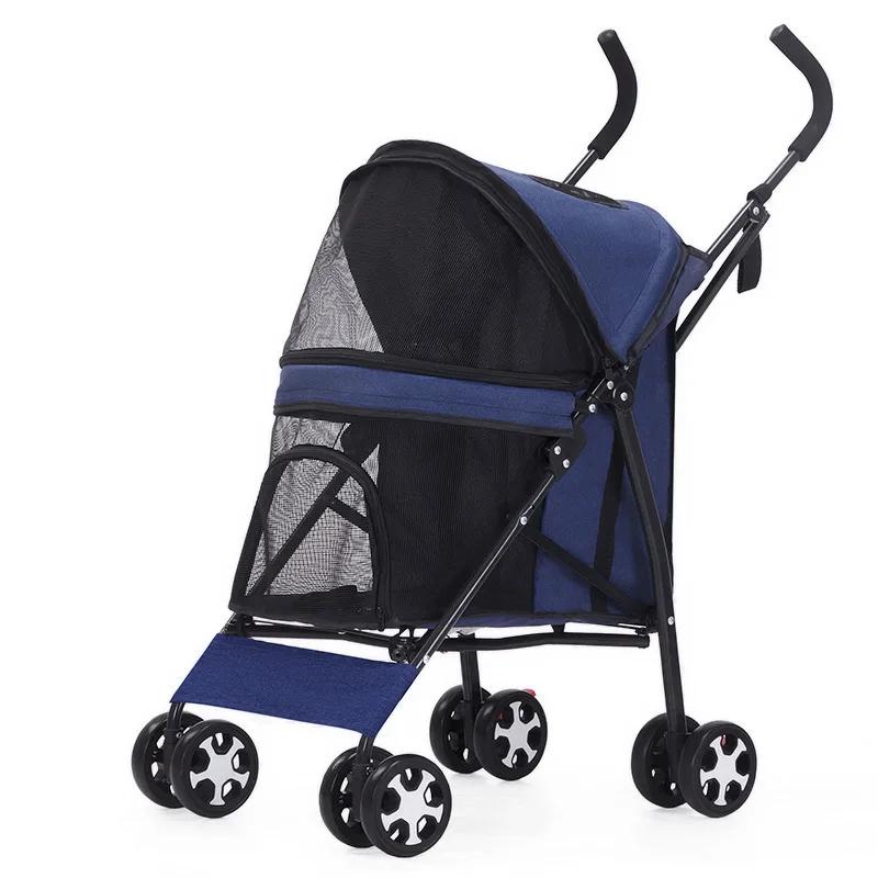 Pet Trolley Foldable Go Out Dog Cart Cat Bag Breathable Pet Scooter