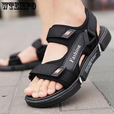 Sandálias de Praia Masculinas Antiodor Moda Resistentes ao Desgaste Sapatos para Dirigir Podem Molhar Água Verão Respiráveis Sandálias de Trabalho