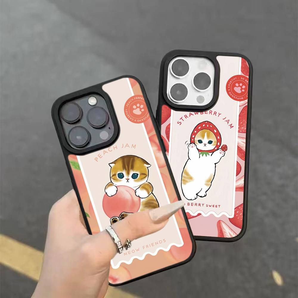 Mofusand Cat Popular Cute PC+TPU Phone Case For IPhone 17 16 15 14 PRO MAX 11 12 13 PLUS MINI Cover