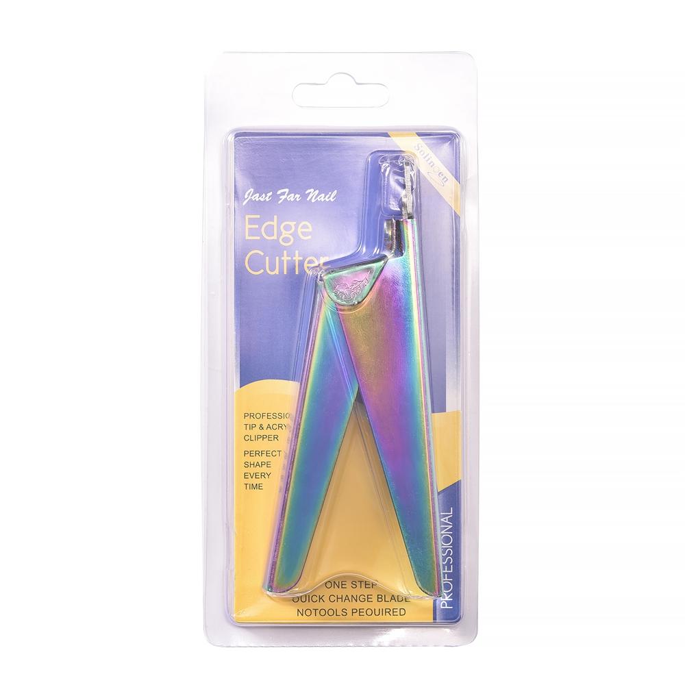 Stainless Steel Colorful Nail Clipper Scissors U-Shaped Manicure Nail Molding Tool Adjustable Angle To Trim Nail Shape False Acr