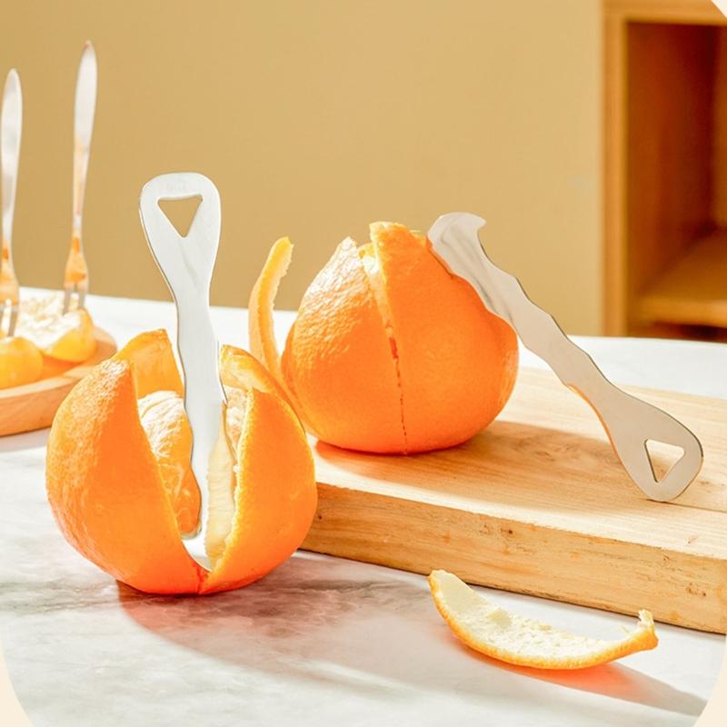Stainless Steels Fruit Peeler Citrus Cutter Slicer Removal Tool for Quick Safe Oranges and Lemon Peeling in Kitchen Use