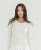 Dolosiwa Minimal Garments Ribbed Long Sleeve Top (Built-In Cap)_4Colors