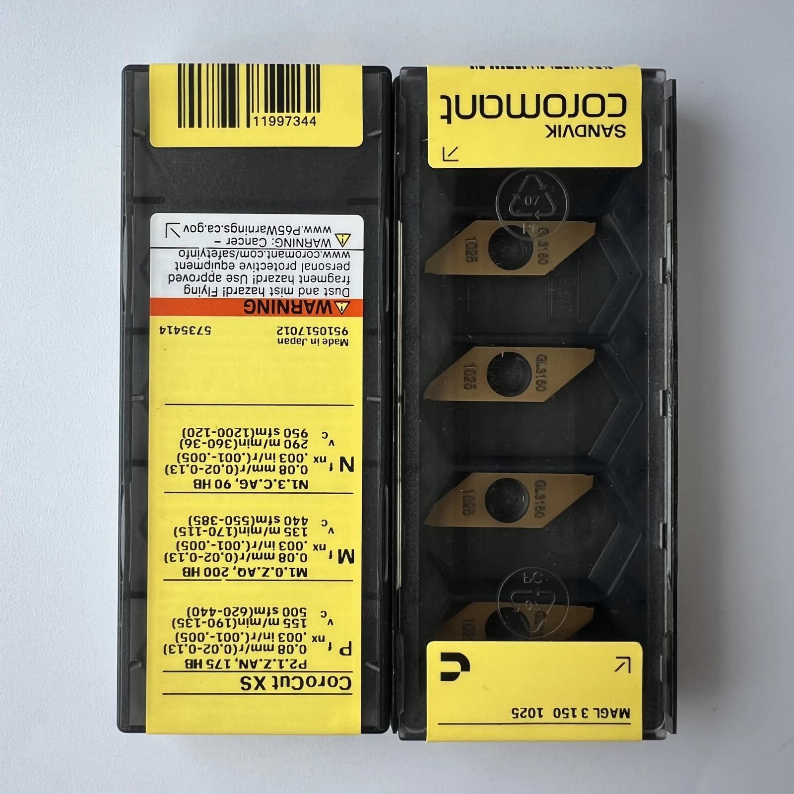 

SANDVIK / MAGL3150 1025 / Industrial indexable Carbide Inserts 10 Pcs
