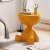 Mesa de Centro Cuadrada Corta Creativa Estilo Crema - Versátil Mesa Auxiliar Pequeña para Sala de Estar, Hogar, Sofá, Mesita de Noche, Móvil, Redonda o para Esquina.