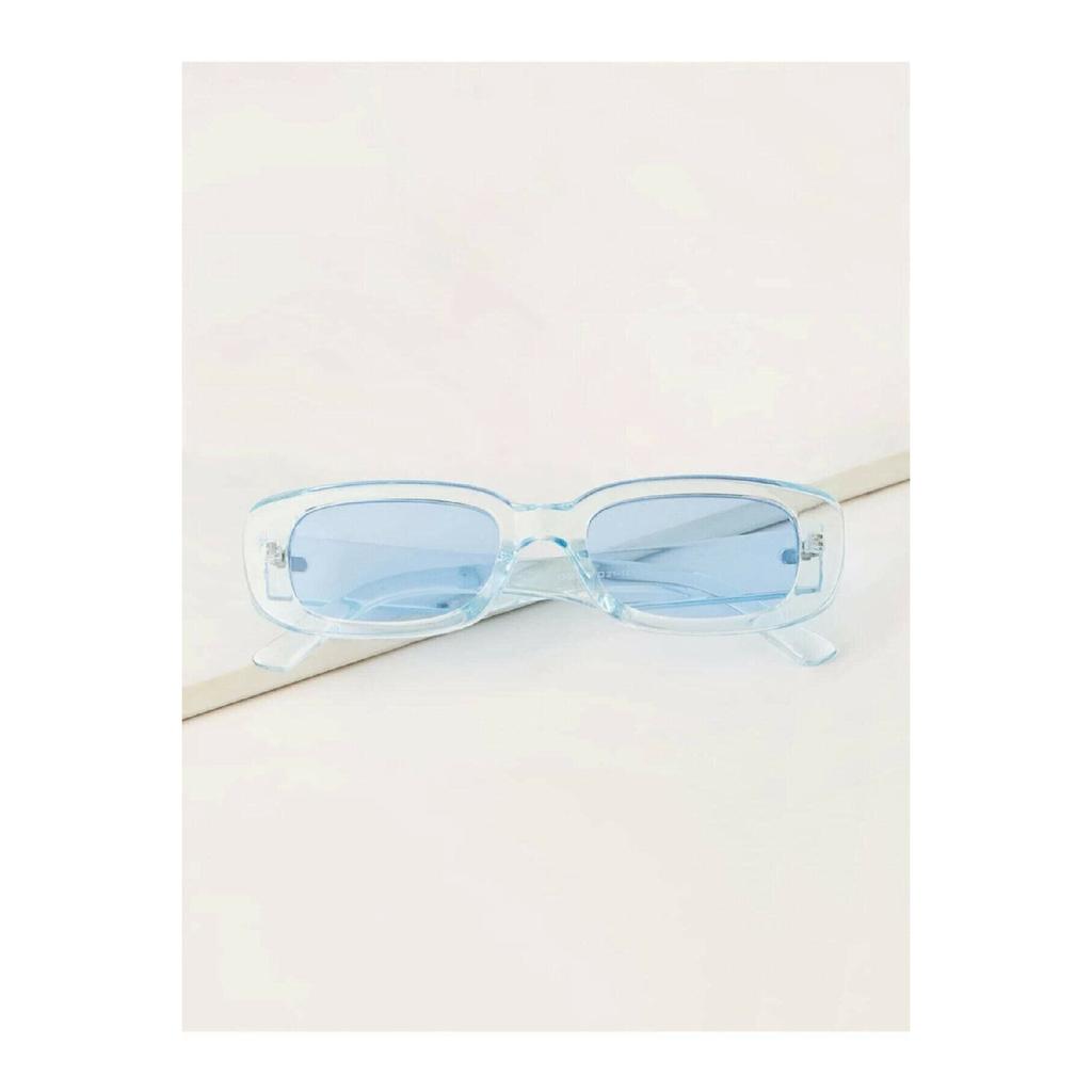 Unisex Black Square Rectangle Vintage-retro Sunglasses