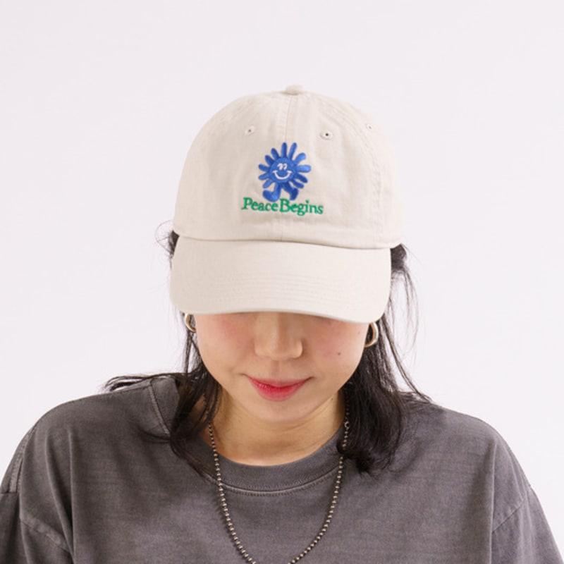 

BIGWAVE COLLECTIVE PEACE RUN WASHED cap (PUTTY) FREE