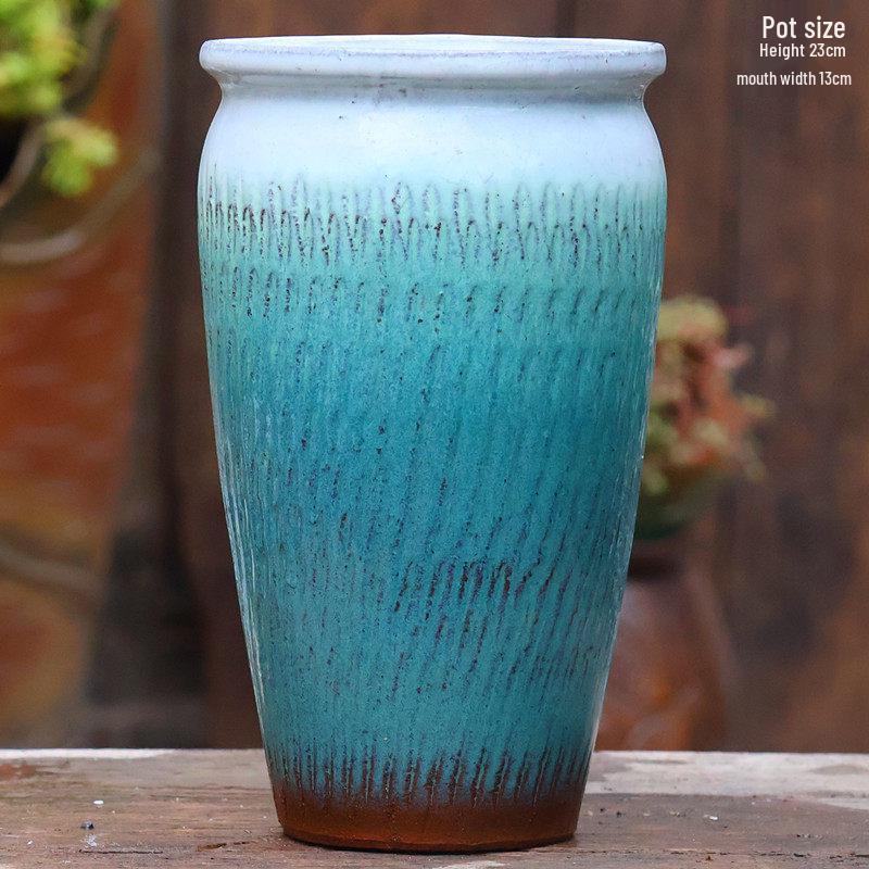 Nordic Style Handmade Wide Mouth Ceramic Flower Pot for Bougainvillea & Bird of Paradise