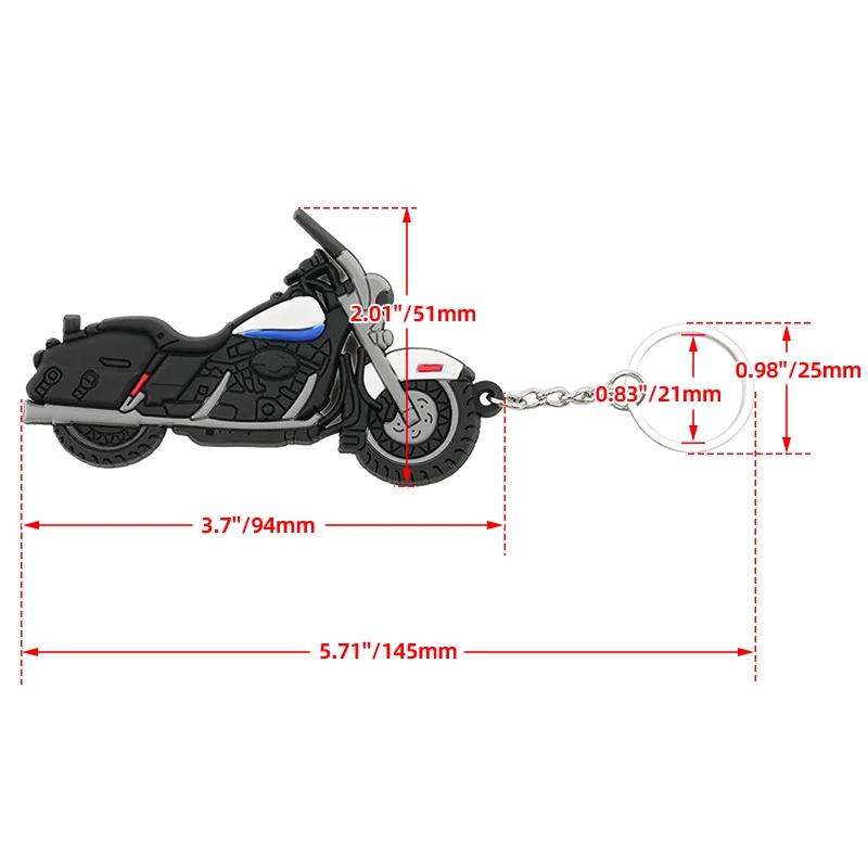 3D Motorrad Zubehör Motorrad Schlüsselanhänger Für Harley Lokomotive Modell Schlüsselring Gummi Schlüsselanhänger Cartoon Anhänger Geschenk Großhandel