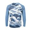Men's Fashion Printed Raglan Long Sleeve Sports Top