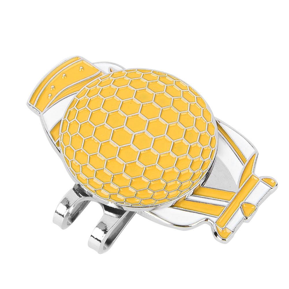 

Portable Lightweight Golf Ball Marking Tool Metal Hat Clip Marker Practicing Accessoryyellow